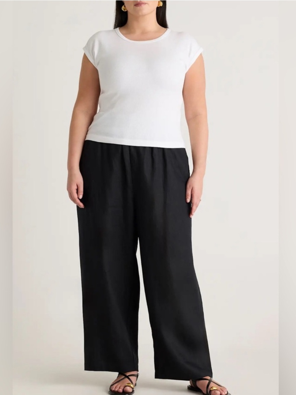 Quince 100% European Linen Wide Leg Pants  XL